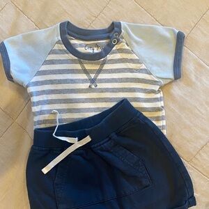 City Mouse Blue Striped Kids Matching Set
